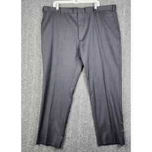 Awearness Kenneth Cole Dress Pants Mens 44 Gray 100% Wool Flat‎ Front Trousers